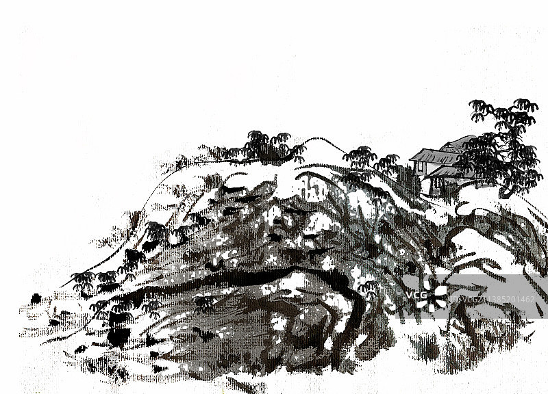 山中人家图片素材