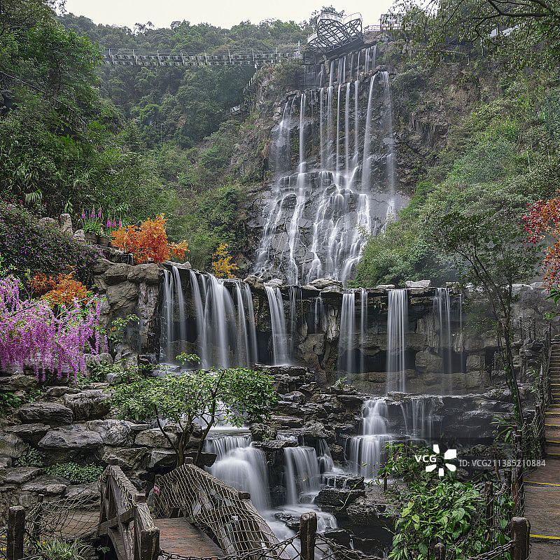 古龙峡瀑布图片素材