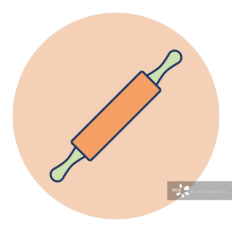 木制擀面杖柱塞图标图片素材
