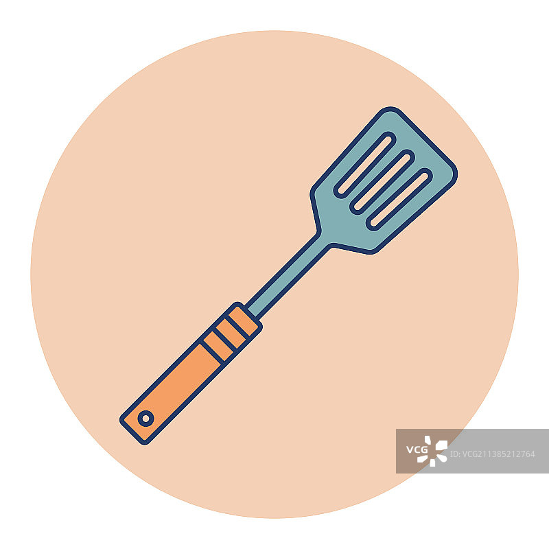 厨房铲子彩色图标：厨房电器图片素材
