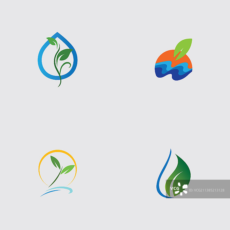 水培法标志设计模板图片素材
