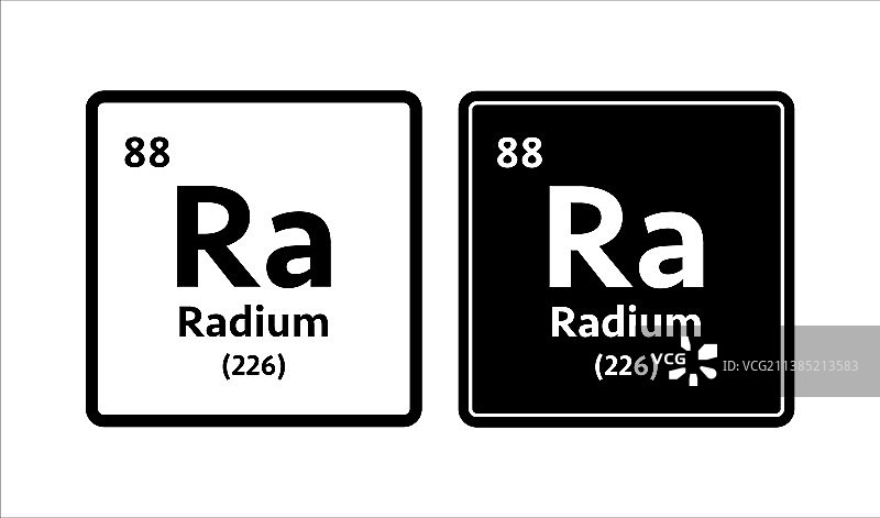 镭元素符号周期表元素图片素材