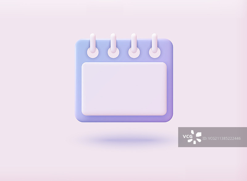 带复选标记的3D网页日历图标图片素材