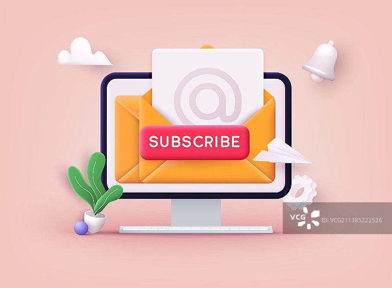 订阅在线营销新闻简报图片素材