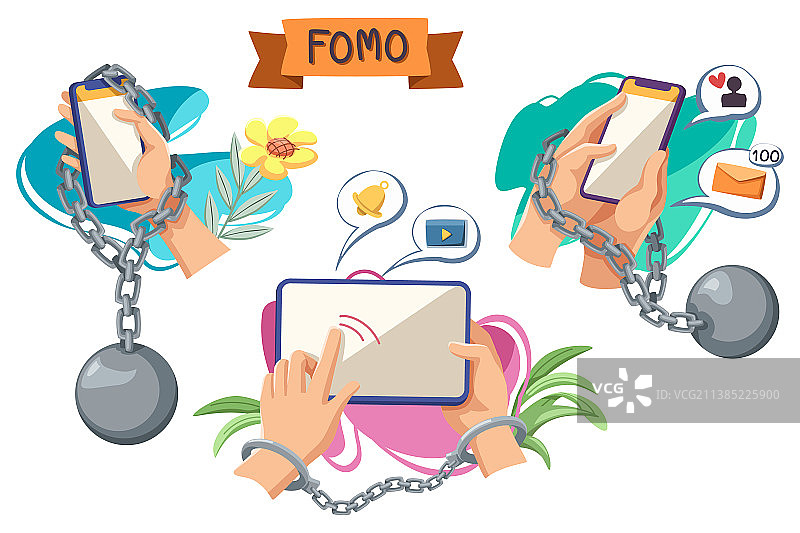 害怕错过与享受拥有的概念图片素材