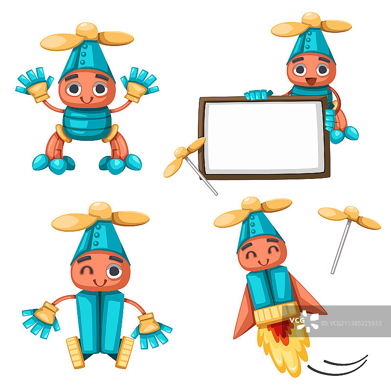 安卓机器人玩具卡通形象图片素材