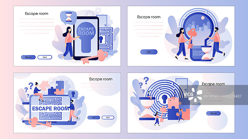 密室逃脱中的迷你人物图片素材