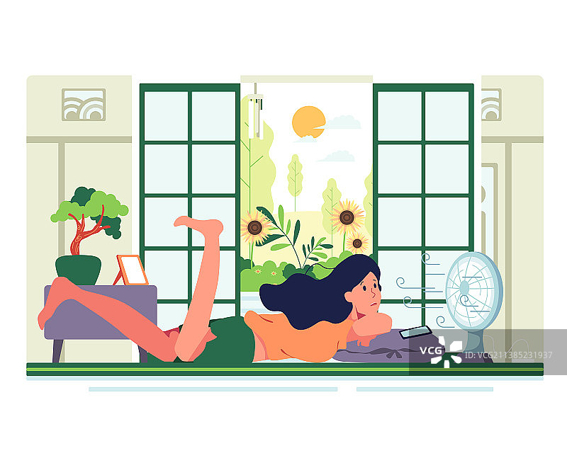 无聊的假期：躺着玩手机图片素材