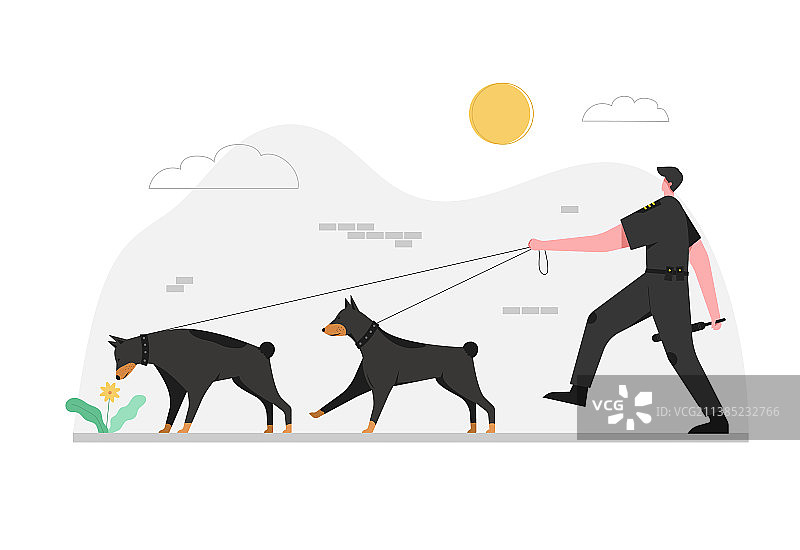 警犬训练图片素材