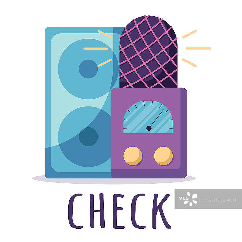 扁平风格的播客和音频图标录音麦克风图片素材