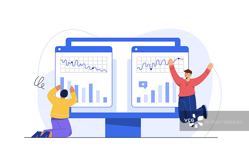 商人的成功与失败图片素材