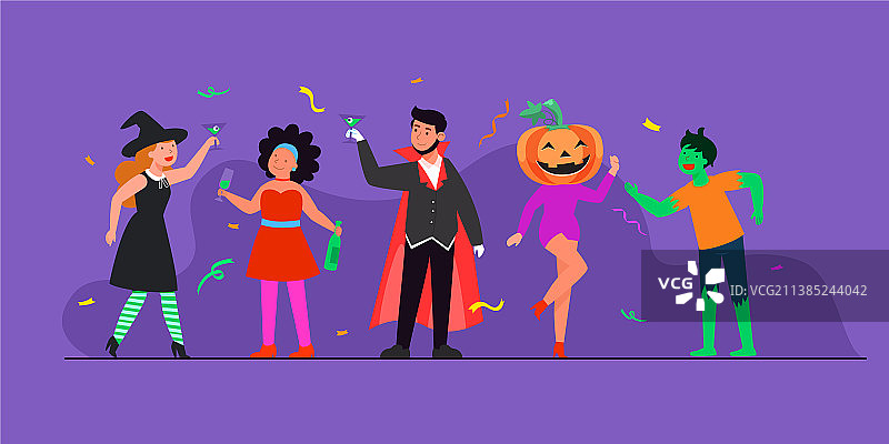 万圣节快乐：不给糖就捣蛋庆祝图片素材