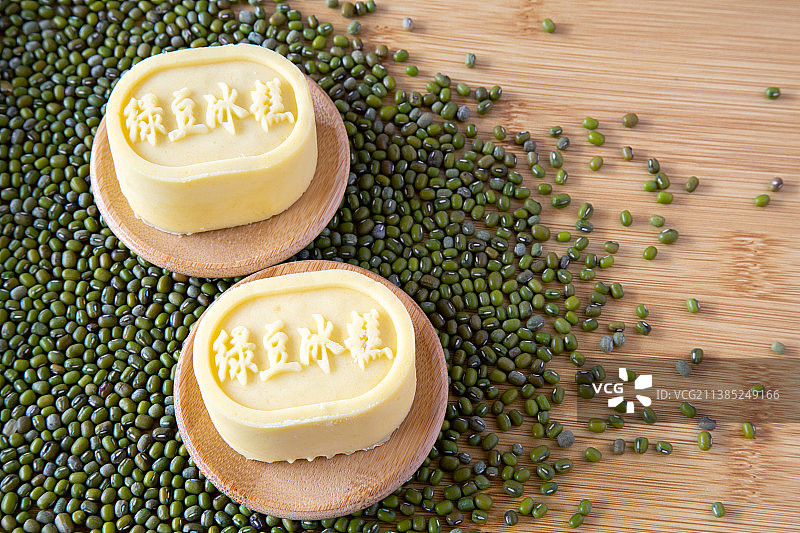 绿豆冰糕，绿豆糕，冰豆糕，地方小吃图片素材