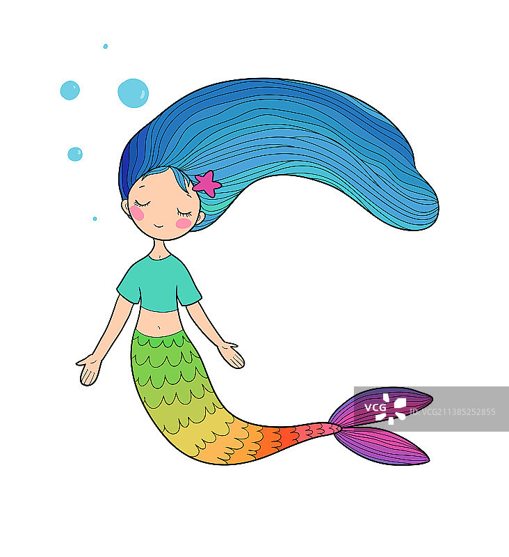 可爱卡通美人鱼海洋主题图片素材