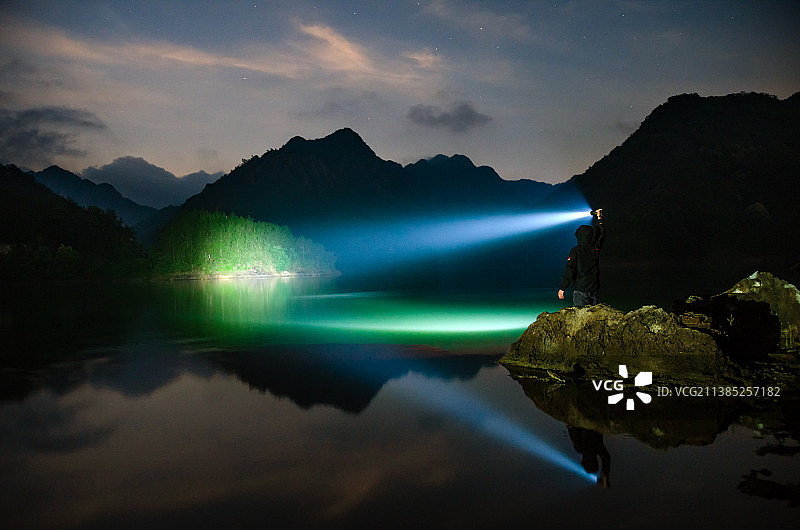 一把很亮手电筒图片素材