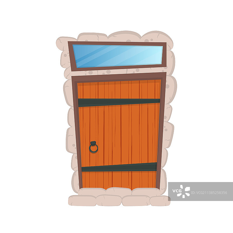 老式矩形木制门窗图片素材