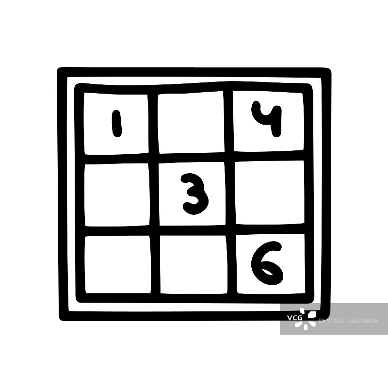 数独谜题线条涂鸦简约图标图片素材