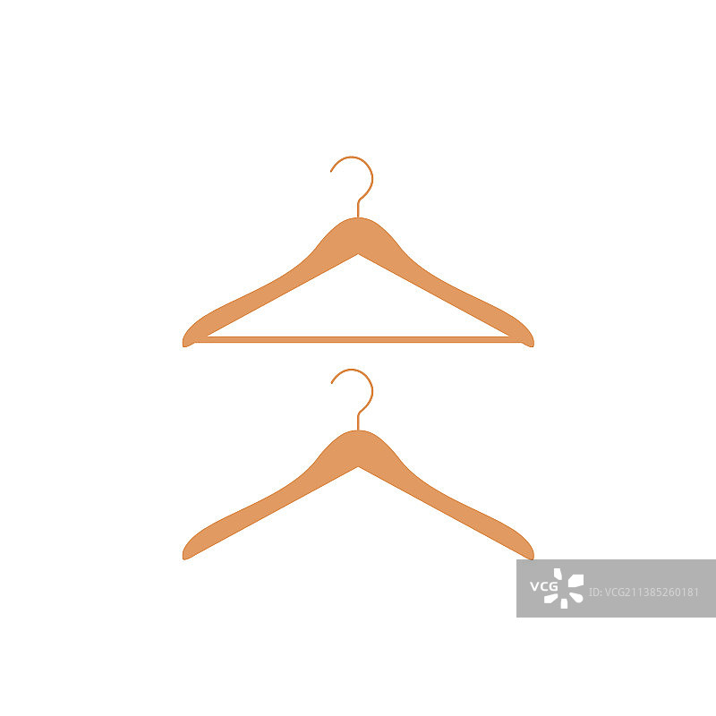 白色背景上的衣架图片素材