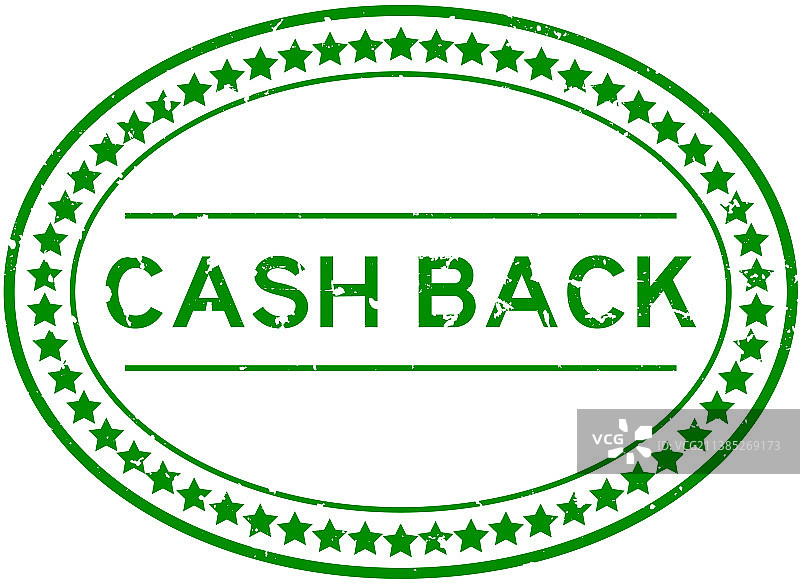 做旧绿色返现字样椭圆形橡胶印章图片素材