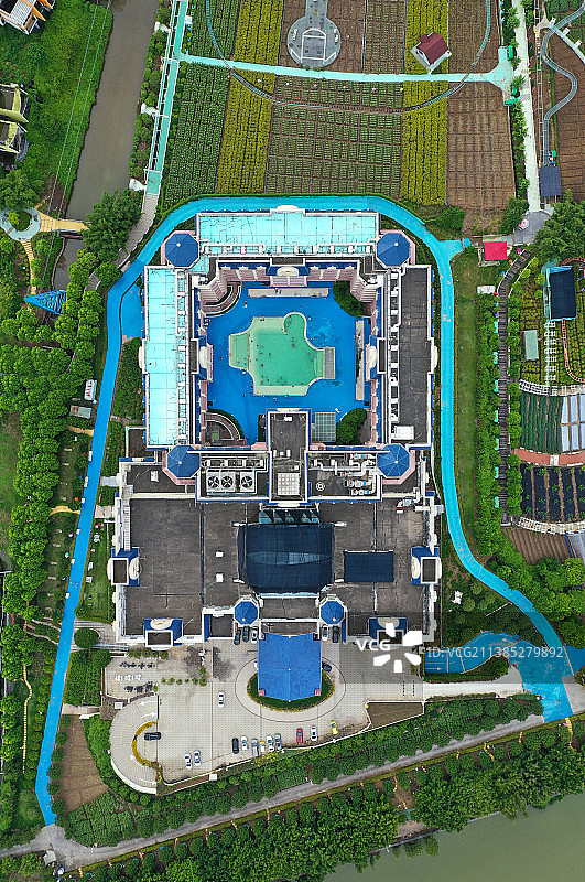 广东省广州市南沙区万顷沙镇百万葵园航拍图片素材