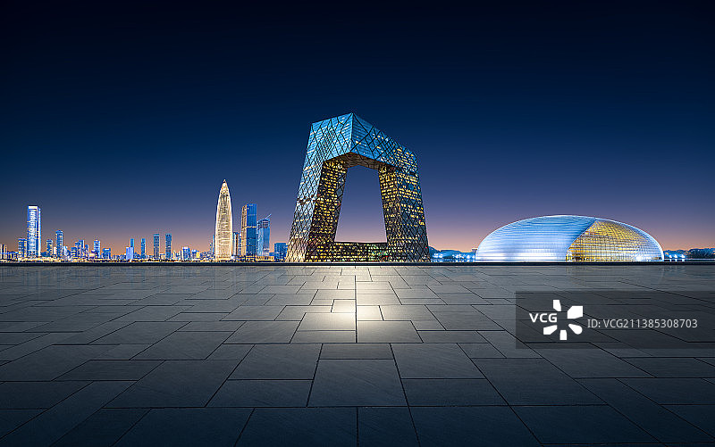 城市风光建筑道路平台图片素材