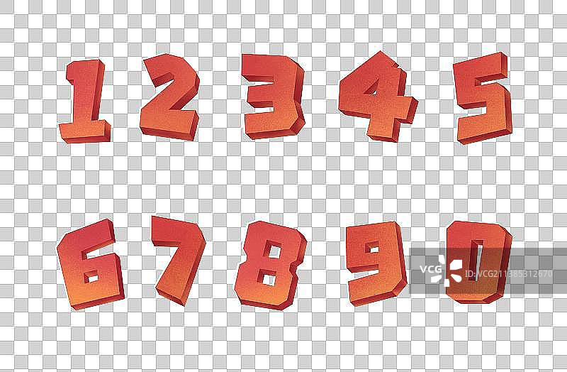 阿拉伯数字字体设计图片素材