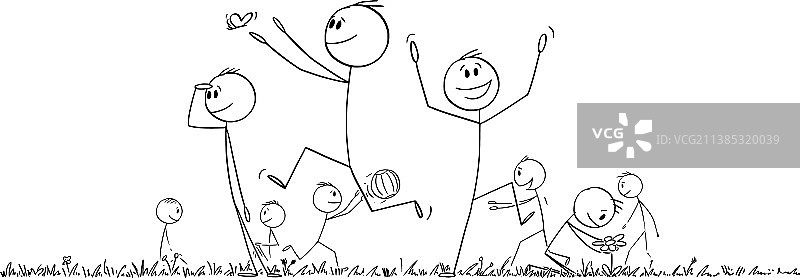 一群快乐的人在玩耍图片素材