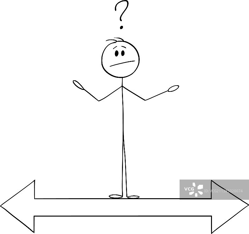 人物或商人做决策卡通图片素材