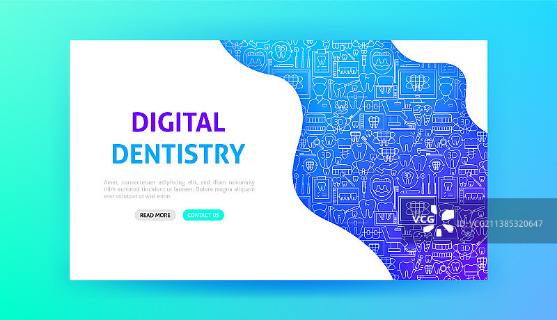 数字牙科着陆页图片素材