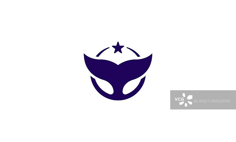 鲸鱼尾巴logo设计图片素材