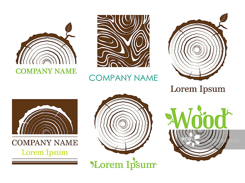 树干与年轮横截面图片素材