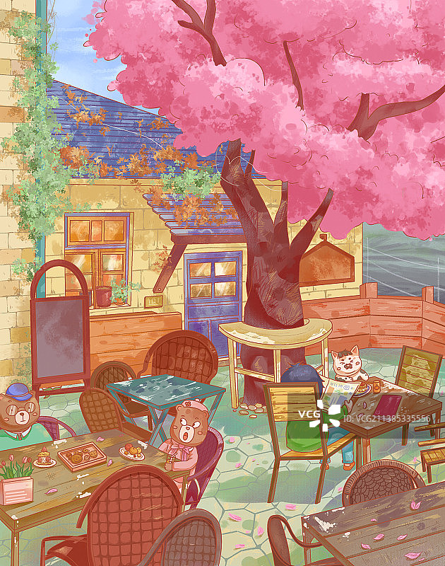 动物咖啡馆图片素材