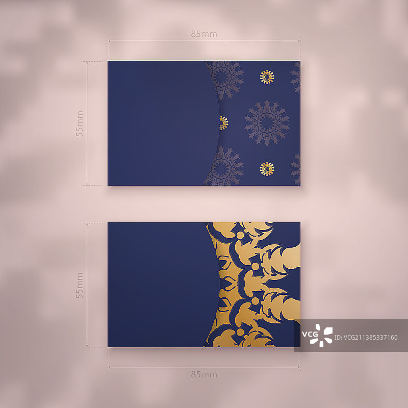 深蓝色名片模板图片素材