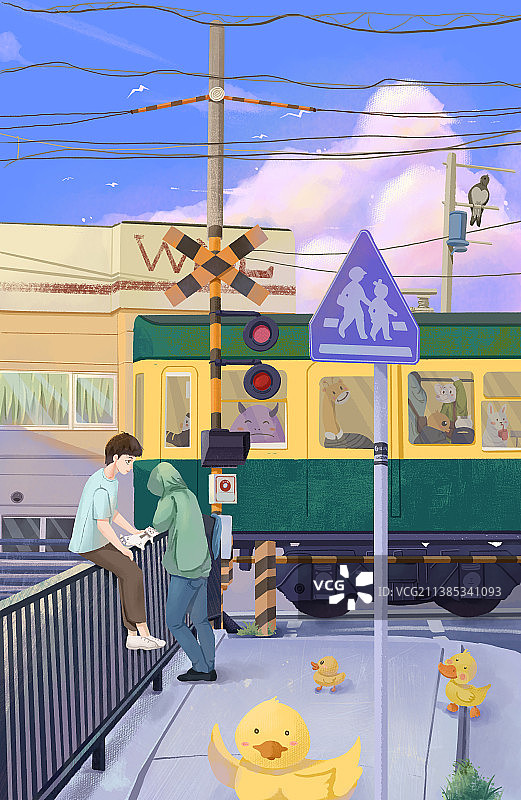 动物列车图片素材