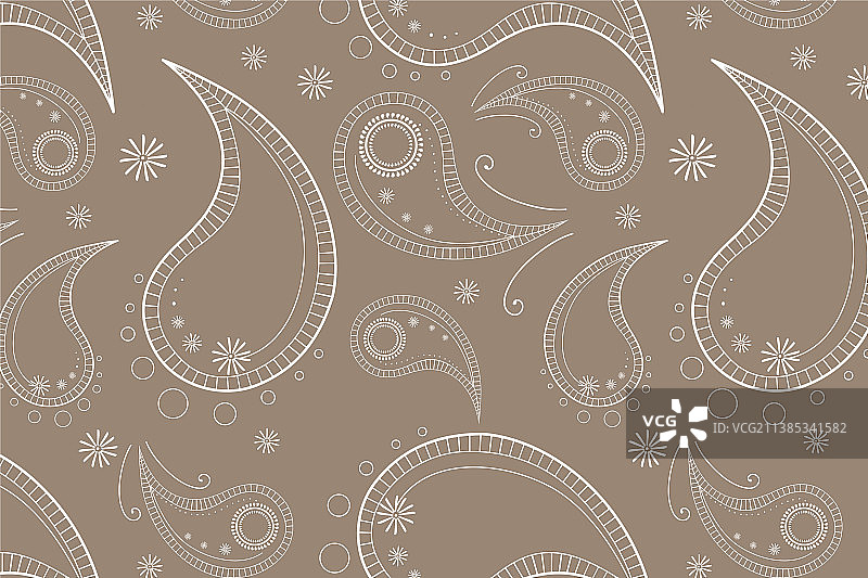 唯美佩斯利背景棕色指甲花图案图片素材