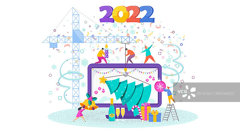 2022年圣诞快乐，新年快乐图片素材