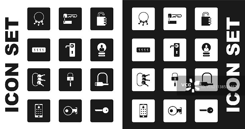 保险箱密码锁和门把手图片素材