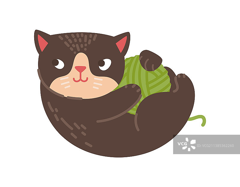 猫咪玩球图片素材