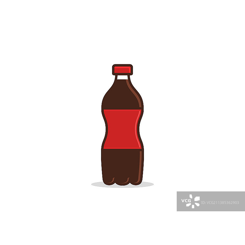 瓶装可乐饮料扁平图标图片素材