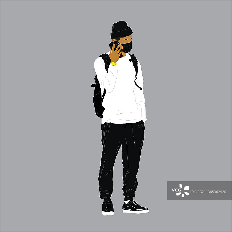 穿着黑色牛仔裤的男人图片素材