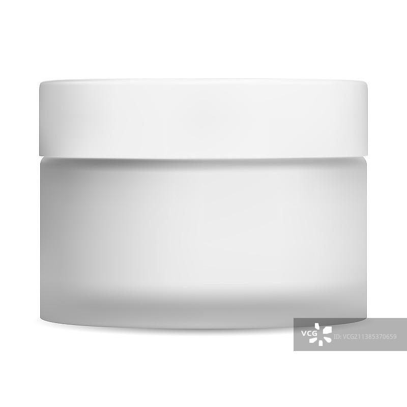 透明奶油罐白色玻璃化妆品包装图片素材