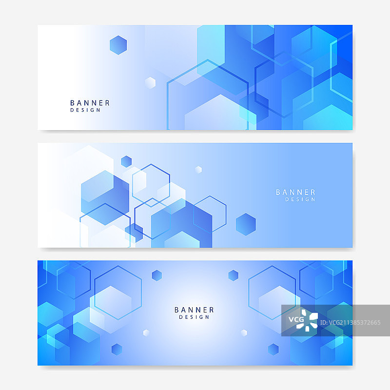 六边形网站页眉或banner设计图片素材