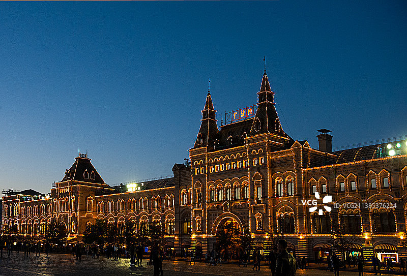 红场暮色图片素材