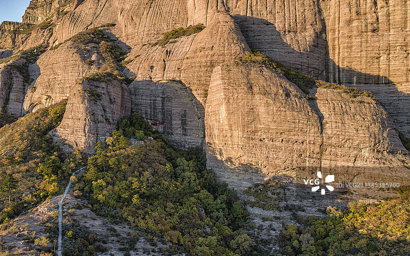 河北省赤城县朝阳观依山而建图片素材