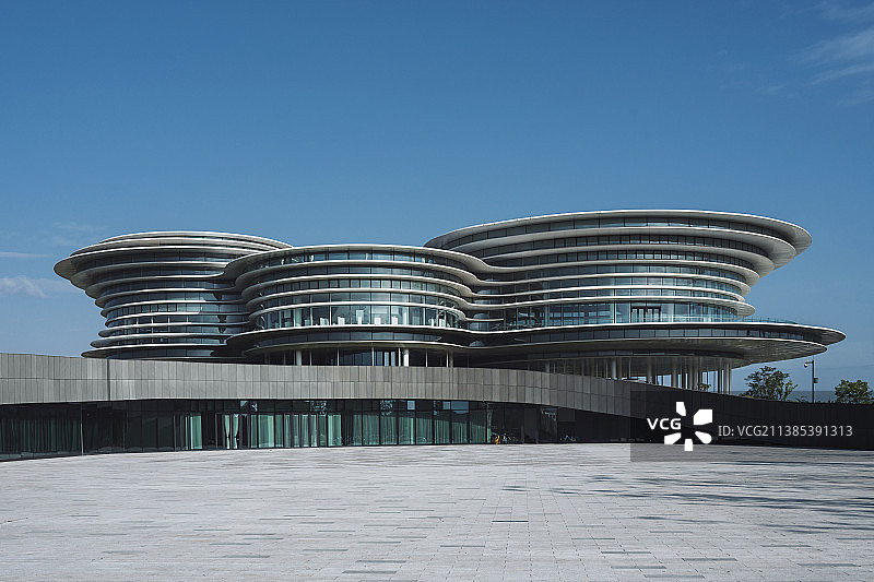 成都双流空港云展示中心建筑图片素材