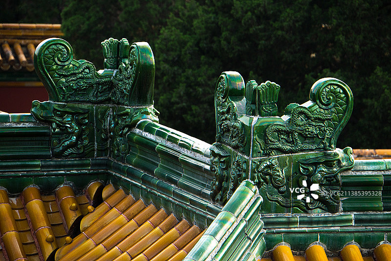 俯瞰故宫后宫的建筑图片素材