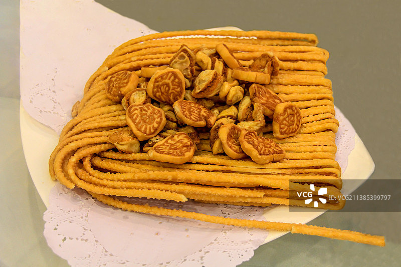 甘肃兰州风味小吃：油馓子图片素材