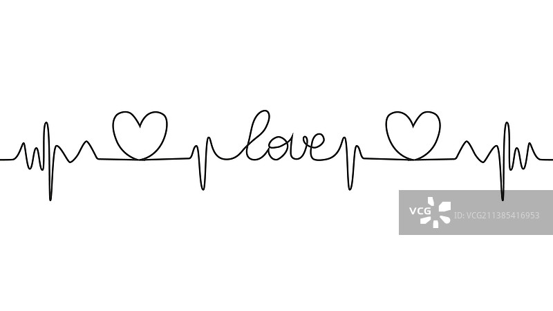 爱情字母心跳设计图片素材