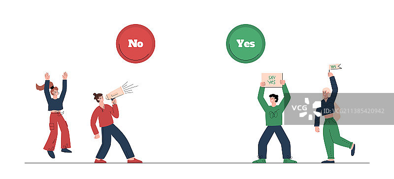 有说服力的劝导解决方案流程扁平图片素材