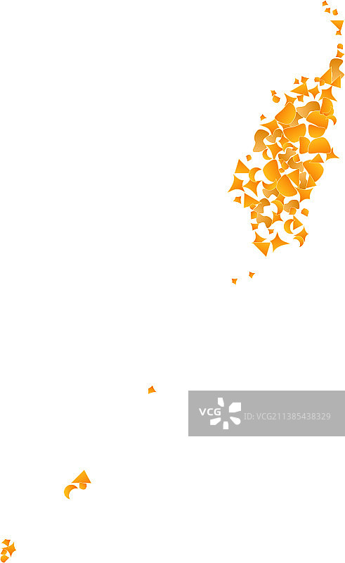 帕劳群岛的马赛克地图 - 金色构图图片素材